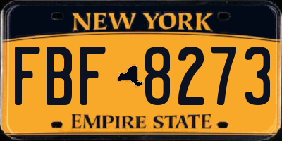 NY license plate FBF8273