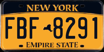 NY license plate FBF8291