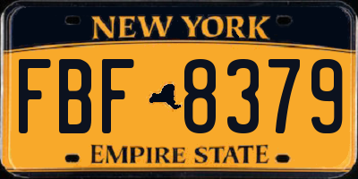 NY license plate FBF8379