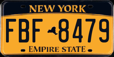NY license plate FBF8479