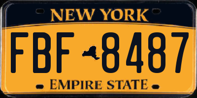NY license plate FBF8487