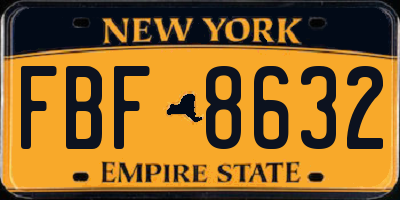 NY license plate FBF8632