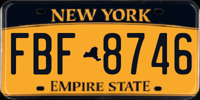 NY license plate FBF8746