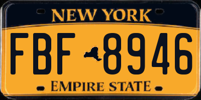 NY license plate FBF8946