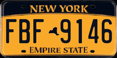 NY license plate FBF9146