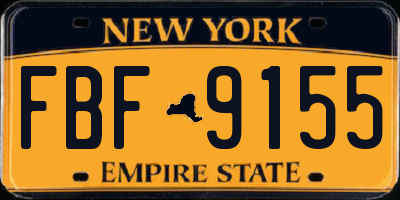 NY license plate FBF9155