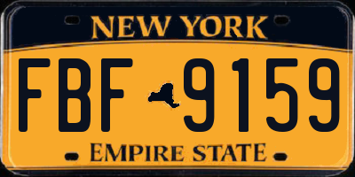 NY license plate FBF9159