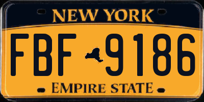 NY license plate FBF9186