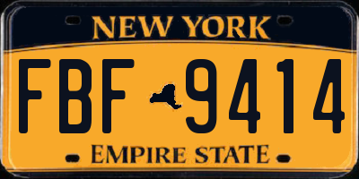 NY license plate FBF9414
