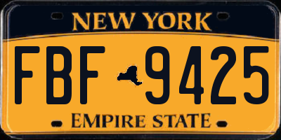 NY license plate FBF9425