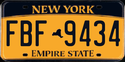 NY license plate FBF9434