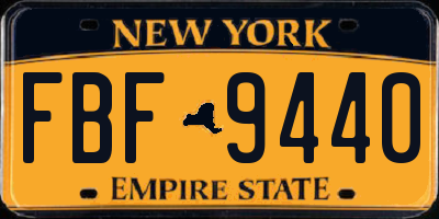 NY license plate FBF9440