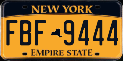 NY license plate FBF9444