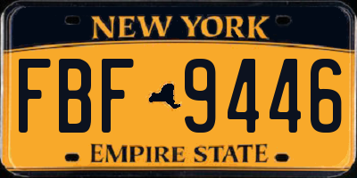 NY license plate FBF9446