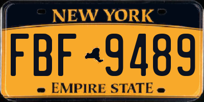 NY license plate FBF9489