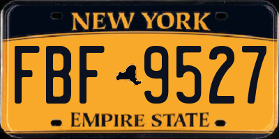 NY license plate FBF9527
