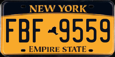NY license plate FBF9559