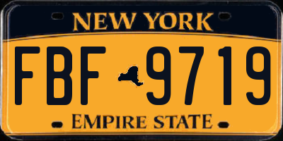 NY license plate FBF9719