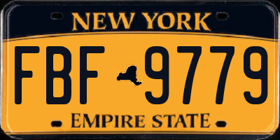 NY license plate FBF9779