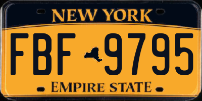 NY license plate FBF9795