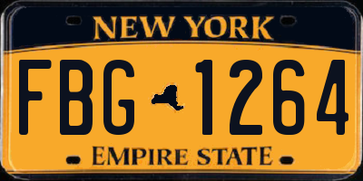 NY license plate FBG1264