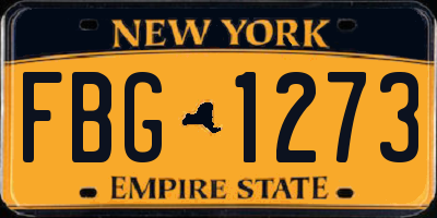 NY license plate FBG1273