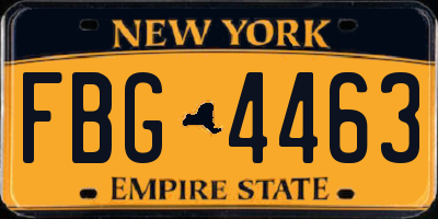 NY license plate FBG4463