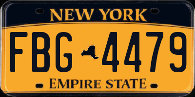 NY license plate FBG4479