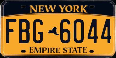 NY license plate FBG6044