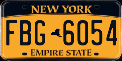 NY license plate FBG6054