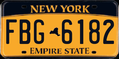NY license plate FBG6182