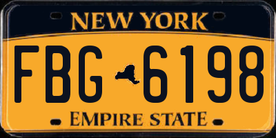 NY license plate FBG6198