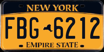 NY license plate FBG6212