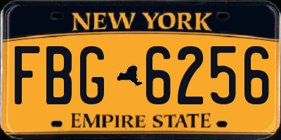 NY license plate FBG6256