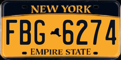 NY license plate FBG6274