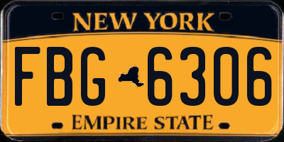 NY license plate FBG6306