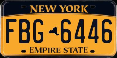 NY license plate FBG6446