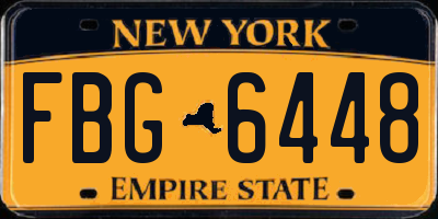NY license plate FBG6448