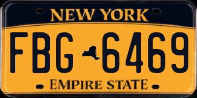 NY license plate FBG6469