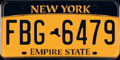 NY license plate FBG6479