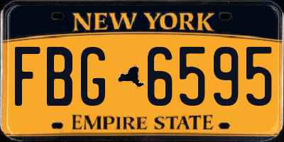 NY license plate FBG6595