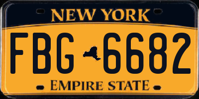 NY license plate FBG6682
