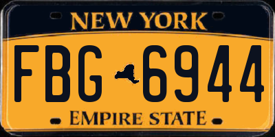 NY license plate FBG6944