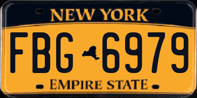 NY license plate FBG6979