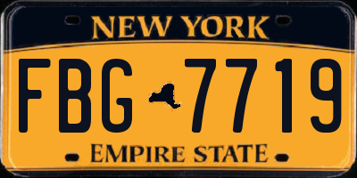 NY license plate FBG7719