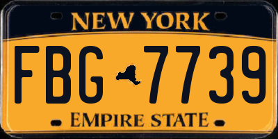 NY license plate FBG7739
