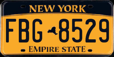 NY license plate FBG8529