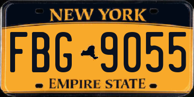 NY license plate FBG9055