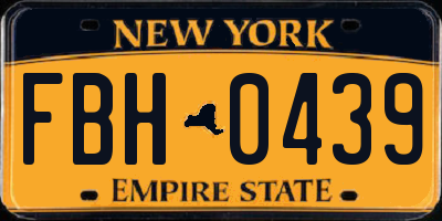 NY license plate FBH0439