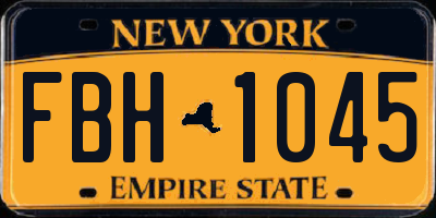 NY license plate FBH1045